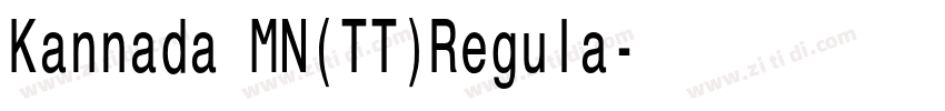 Kannada MN(TT)Regula字体转换